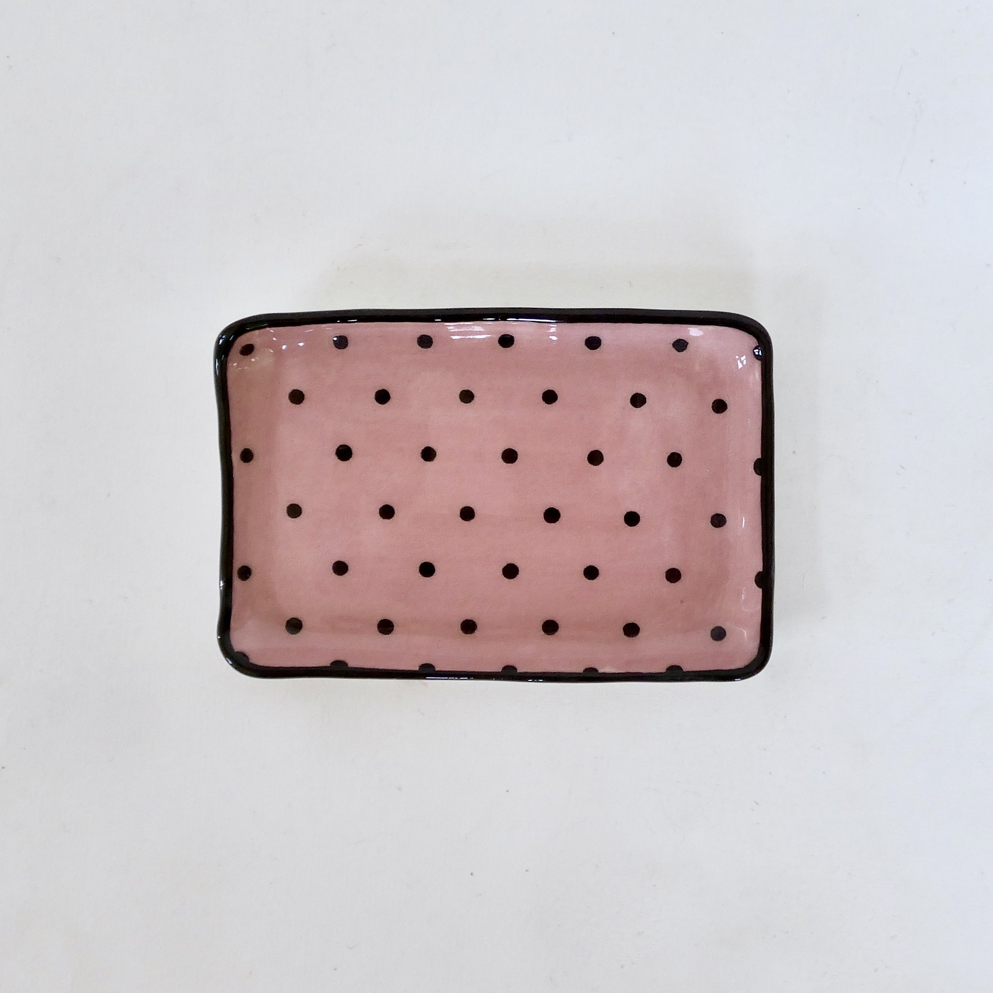 Sous-tasse rose à pois Sous-tasse rose à pois