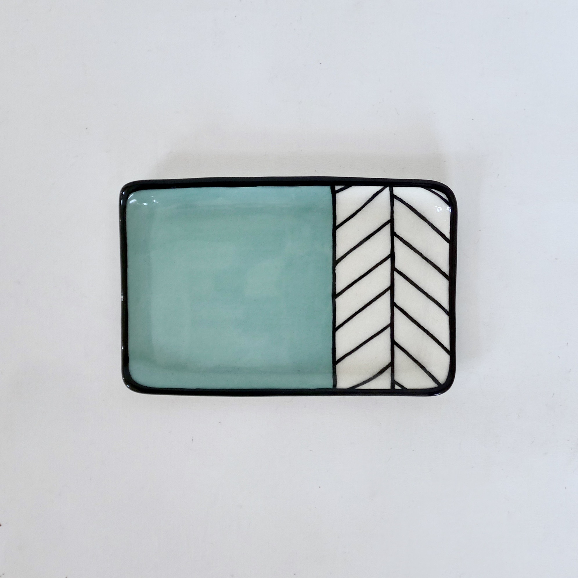 Sous-tasse céladon chevron Sous-tasse céladon chevron