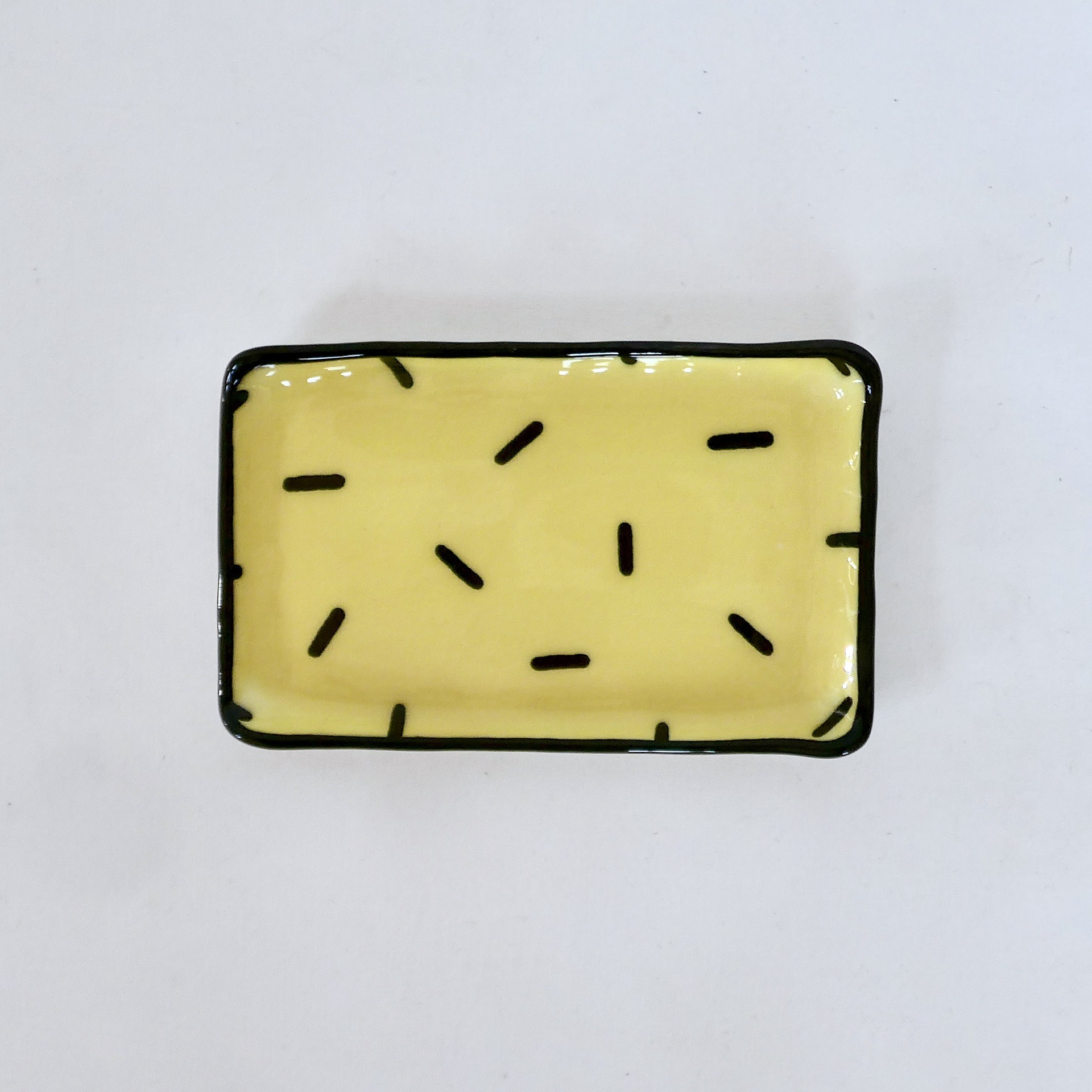 Sous-tasse jaune confetti Sous-tasse jaune confetti